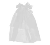 Velo bianco Tornante Velo Pizzo Clip di Capelli Fiocco Corto Tulle Copricapo Da Sposa Foto Fancy Dress Up Matrimonio Foto