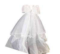 Velo cattolico per comunione con velo per capelli in tulle bianco, per Pasqua ed eventi di nozze, leggero, per bambini