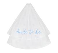 Velo da sposa a due livelli in poliestere morbido tessuto trasparente sicuro pettine attaccamento per feste di Halloween accessorio unico velo in pizzo inciso per sposa