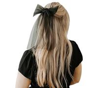 Velo da sposa Bowknot Forcina Per Concorso Prom Perle Copricapo Elegante Clip di Capelli Ragazza Copricapo Puntelli Foto