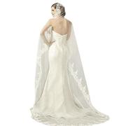 Velo da sposa classico pizzo bordo lungo lussuoso velo da sposa bianco/avorio velo con pettine tulle cattedrale 3 metri sposa accessori