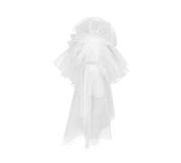 Velo da sposa Clip per capelli per sposa nastro corto sottile capelli bowknot ragazza sposa accessori da sposa testa