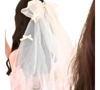 Velo da sposa con fiocco di perle RUNRAYAY, grande fiocco per capelli da damigella d'onore, velo da sposa per fermaglio per addio al nubilato, decorazioni per matrimoni e feste nuziali