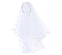 Velo da sposa con perle, design traspirante e regolabile, per un comodo accessorio da sposa per tutto il giorno, velo da sposa regolabile, perle bianche traspiranti per il giorno del matrimonio