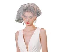 Velo da sposa corto in pizzo a doppio strato, semplice e perfetto come accessorio da sposa.