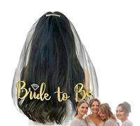 Velo da sposa corto - velo da sposa, di tulle | Elegante copricapo da a due strati per la festa di addio al nubilato, il classico da in tulle corto per cerimonia, servizio fotogr