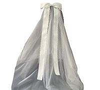 Velo da sposa da donna, semplice, in tulle, lungo, per addio al nubilato, matrimonio, nastro con fiocco a forma di fiocco, per feste di nozze