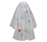 Velo da sposa delicato dettaglio fiocco confortevole in tessuto copricapo alla moda facile da indossare accessorio da sposa