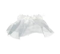 Velo da sposa francese lungo in tulle con fiore in vero filato e copertura per il viso per la celebrazione di