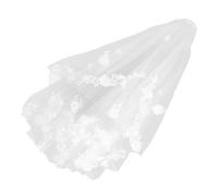 Velo da sposa in pizzo a doppio strato con pettine per capelli, accessori per