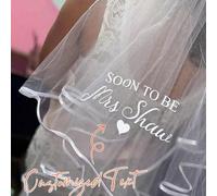 Velo da sposa personalizzato per addio al nubilato - Sposa, Abito da sposa - Stampa a cuore, Addio al nubilato da sposa, Velo da addio al nubilato da sposa, Velo personalizzato, Velo, Futura sposa, Ve