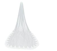 Velo da sposa semplice lungo elegante in pizzo a strato singolo in rete, accessori per matrimonio (avorio bianco, 30 cm) - Bianco