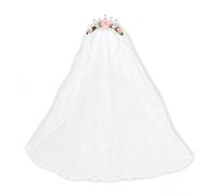 Velo da Sposa su Coroncina con Fiori e Diamanti per Addio al Nubilato