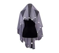 Velo da sposa, Veli da sposa 1,3 m pizzo fiori bordo velo da sposa accessori da sposa velo corto velo da addio al nubilato