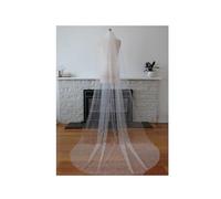 Velo da sposa, Veli da sposa in perle, 1 strato, velo da sposa morbido, accessori da sposa con perline, velo lungo fino alla cattedrale con pettine(250cm)