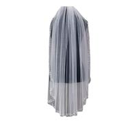 Velo da sposa, Velo da sposa con bordo in strass Velo da sposa con perline di cristallo morbido a un livello Velo da sposa con bordo in perline(100cm)