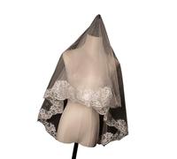 Velo da strega in tulle con bordo in pizzo design farfalla copricapo per eventi notturni per feste di nozze a tema scuro e abiti da sera accessori per feste, Filato bianco tinta unita, Taglia unica