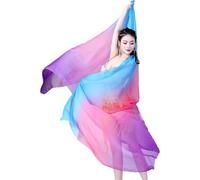 Velo di Danza del Ventre, Sciarpa di Seta, Colori Graduali, Veli di Danza del Ventre, Velo di Seta per Esercitarsi, Scialle per Il Viso