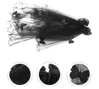 Velo di Halloween per donna: velo da sposa nero gotico a forma di farfalla per