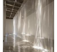 Velo di Neve per Matrimonio, ambientazione scenica, Velo di Luce d'Acqua, Decorazione di Sfondo, Velo di Stelle filanti, Velo da soffitto, Bianco(1.5m x 5m)