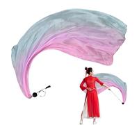 Velo di seta per danza del ventre, elegante velo di seta, sciarpa Poi Ball Streamer | Elegante velo per danza del ventre, velo di seta per danza del ventre, velo lungo per ballerini