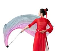 Velo di seta per danza del ventre Poi Streamer - chiffon | velo di seta a sette colori | velo di seta velo spettacolo per danza pratica spettacoli teatrali ed espressione creativa quotidiana