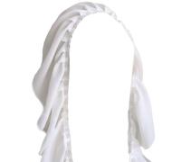 Velo increspato per ragazze copricapo bianco con bordo in pizzo increspato velo fascia suora balza monaca ornamenti per capelli in pizzo foulard bianco