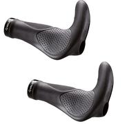 Velo Manopole Bicicletta Ergo Lock-On con Appendice Gel Nero Grigio 138mm