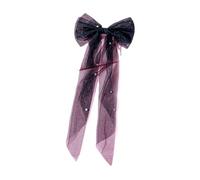 Velo per capelli con fiocco in tulle, elegante fiocco e perle, da donna, accessorio per capelli da sposa, copricapo in rete bianca, accessori per capelli per ragazze (02)