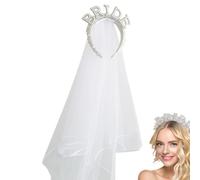Velo per copricapo da sposa - Fascia antiscivolo con perle lucenti che crea stile elegante per addii al nubilato, eventi, ricevimenti, servizi fotografici, feste | Decorazione affascinante che mig