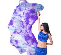 Velo Per Danza Del Ventre In Seta Tinta Unita Scialle di seta for la danza del ventre Scialli Velo di seta for danza del ventre Sciarpe Viso Sciarpa lanciata a mano personalizzata Gradiente Scialle Di