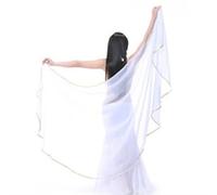 Velo per danza del ventre veli da danza del ventre ali di falene tinta unita sciarpa in chiffon scialle 250x120cm. (colore: bianco)