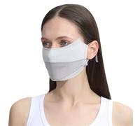 Velo protettivo solare per il viso, 2 pezzi maschera di seta ghiaccio donna sciarpa solare in rete traspirante multicolore sportiva