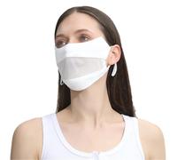 Velo protettivo solare per il viso, 2 pezzi maschera di seta ghiaccio donna sciarpa solare in rete traspirante multicolore sportiva