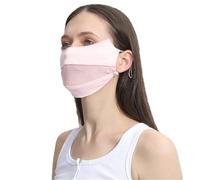 Velo protettivo solare per il viso, 2 pezzi maschera di seta ghiaccio donna sciarpa solare in rete traspirante multicolore sportiva