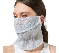 Velo protettivo solare per il viso, Maschera for protezione solare 2 pezzi Sciarpa in pizzo Protezione for il collo Multicolor