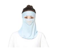 Velo protettivo solare per il viso, Maschera solare for protezione in seta ghiaccio multicolore 2 pezzi for donna in bicicletta estiva