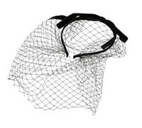 Velo vintage fascia per capelli per eventi a tema anni '20 che migliora il vestito da festa in rete francese velo Hairhoop per feste in maschera Teaparty