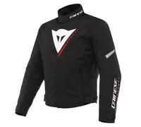 Dainese Veloce D-Dry Giacca tessile moto, nero-bianco-rosso, taglia 46 per maschi