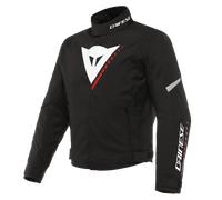 Dainese Veloce D-Dry Giacca tessile moto, nero-bianco-rosso, taglia 46 per maschi