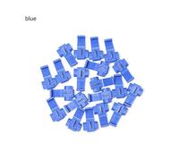 Veloce Supplies terminale terminali Fascetta Filo rapida Scotch blocco della forcella posteriore della piegatura isolati connettore elettrico Kit barra di messa a terra terminale(Blauw,20Pcs)