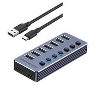 Veloce Velocità USB3.0 Splitter 4/7/10 Port Adapter Durability Alluminio Per Dati E Ricarica Ha Bisogno 5Gbps