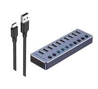 Veloce Velocità USB3.0 Splitter 4/7/10 Port Adapter Durability Alluminio Per Dati E Ricarica Necessita Adattatore USB 5Gbps Per Più Dispositivi