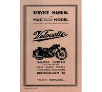 Velocette Servizio Manuale MAC MOV Mss Rigido Telaio Inc Lega Testa Supplemento