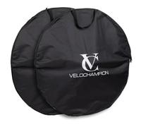 VeloChampion Borsa Porta Ruota Bici Impermeabile | Mountain bike, bici da corsa o gravel | 650b, 700c, custodia da viaggio per il trasporto di ruote da 26", 27,5" e 29" (Nero, 81cm (MTB) x2)
