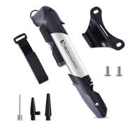 VeloChampion Mini Pompa per Bici con Supporto a Telaio | Pompa da bicicletta portatile in lega montaggio | Valvole Presta, Schrader e Dunlop | strada, montagna, e-bike (Pompa Lega 9)