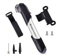 VeloChampion Mini Pompa per Bici con Supporto a Telaio | Pompa da bicicletta portatile in lega montaggio | Valvole Presta, Schrader e Dunlop | strada, montagna, e-bike (Pompa Lega 7)