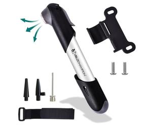 VeloChampion Mini Pompa per Bici con Supporto a Telaio | Pompa da bicicletta portatile in lega montaggio | Valvole Presta, Schrader e Dunlop | strada, montagna, e-bike (Pompa Lega 7)