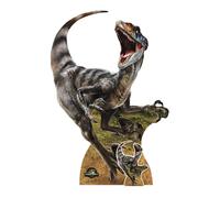 Velociraptor Cartone Ritaglio Jurassic World Rebirth IN Piedi Con Free Mini Dino