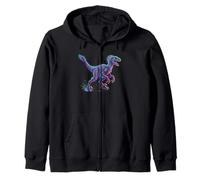Velociraptor Dinosaur Cretaceo Fast Theropod Hunter Felpa con Cappuccio